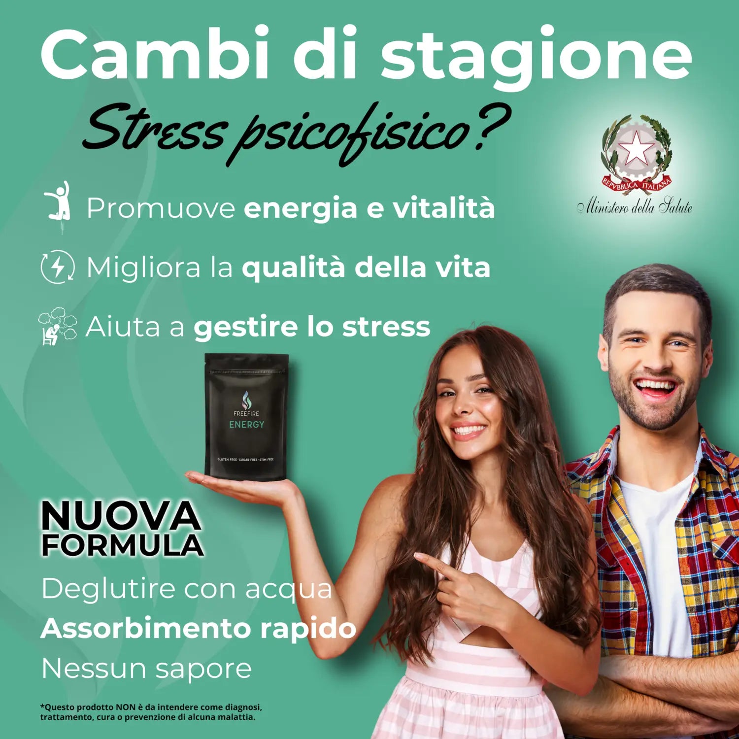 FreeFire | Energy Welcome Pack- integratore per ridurre lo stress e potente anti-aging, ritrova la tua energia naturalmente