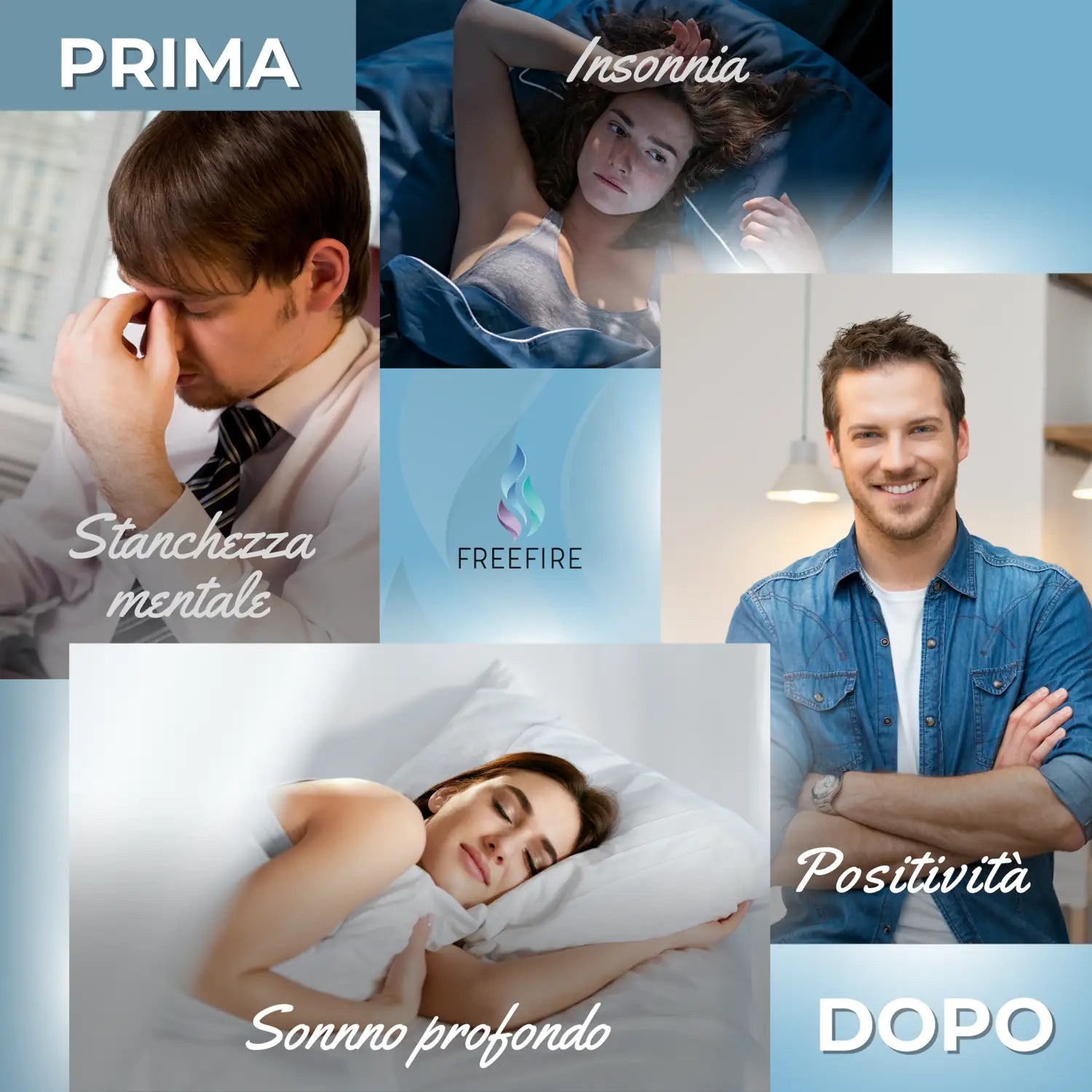 FreeFire | Sleep Welcome Pack - integratore per il sonno e per dormire meglio, risvegliati rigenerato e pieno di energia