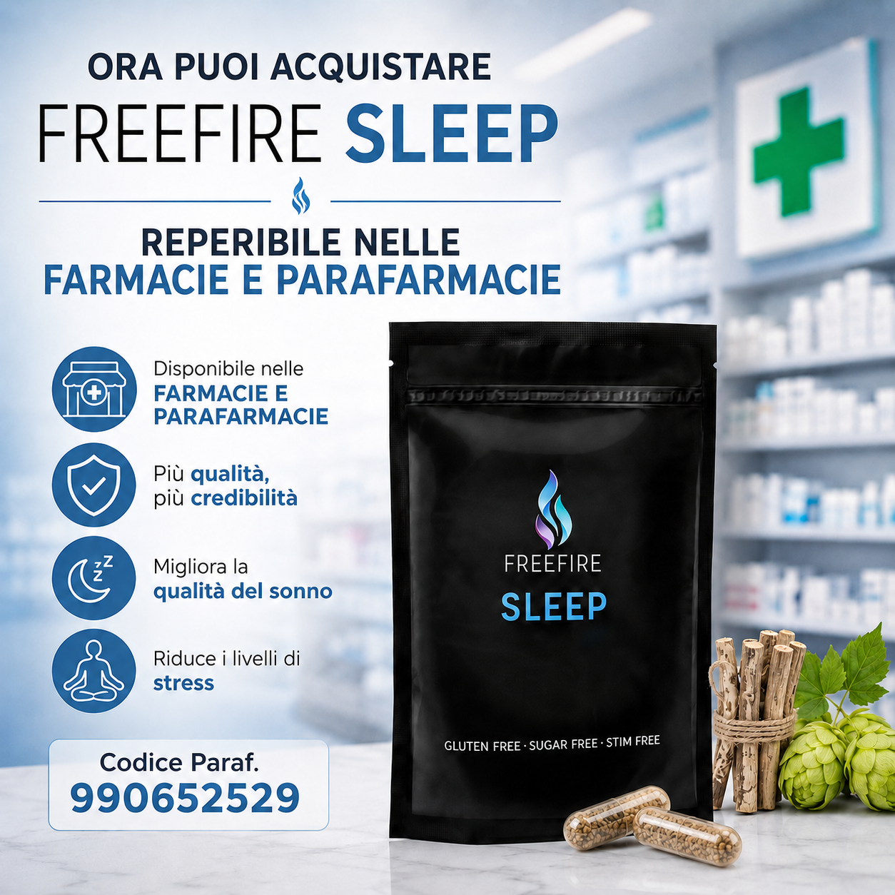 FreeFire | Sleep - integratore per il sonno e per dormire meglio, welcome pack