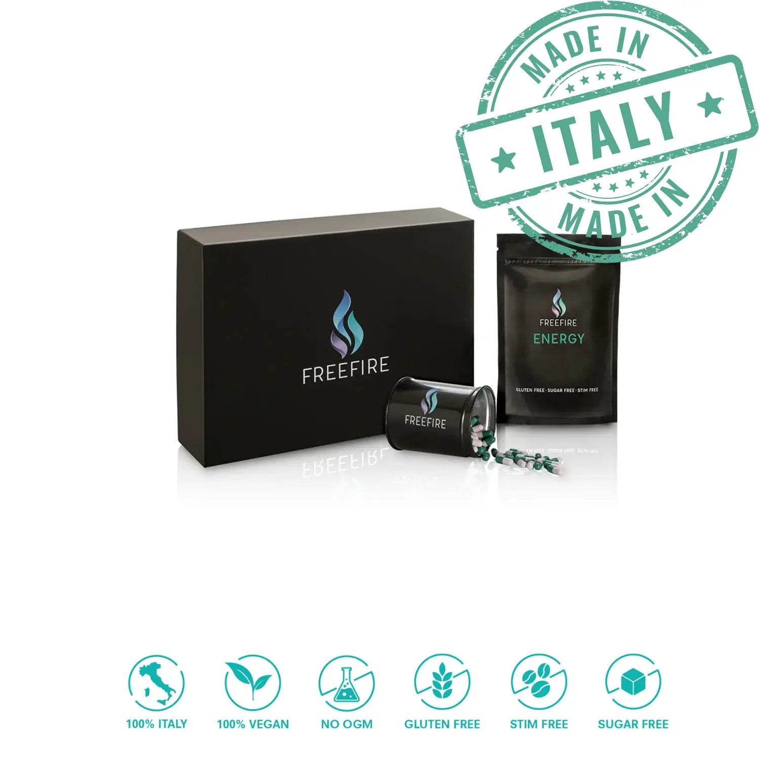 FreeFire | Energy Welcome Pack- integratore per ridurre lo stress e potente anti-aging, ritrova la tua energia naturalmente